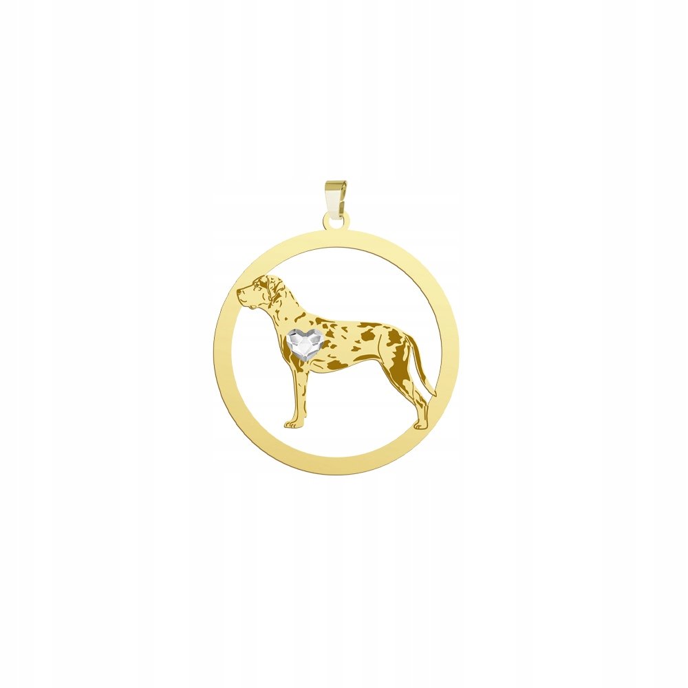Zawieszka Złota z psem Louisiana Catahoula 925 Prezent Kobieta GRAWER