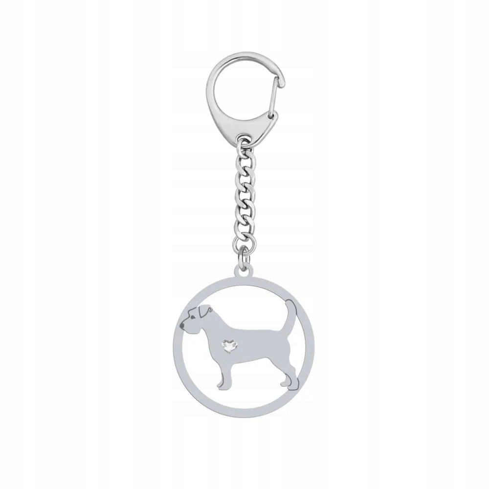 Brelok do kluczy Srebrny z psem Jack Russell Terrier Szorstkowłosy 925