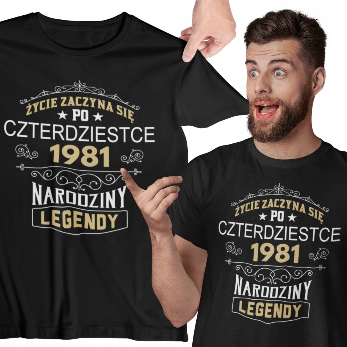 KOSZULKA PREZENT NA URODZINY 18 30 40 50 60 70 80