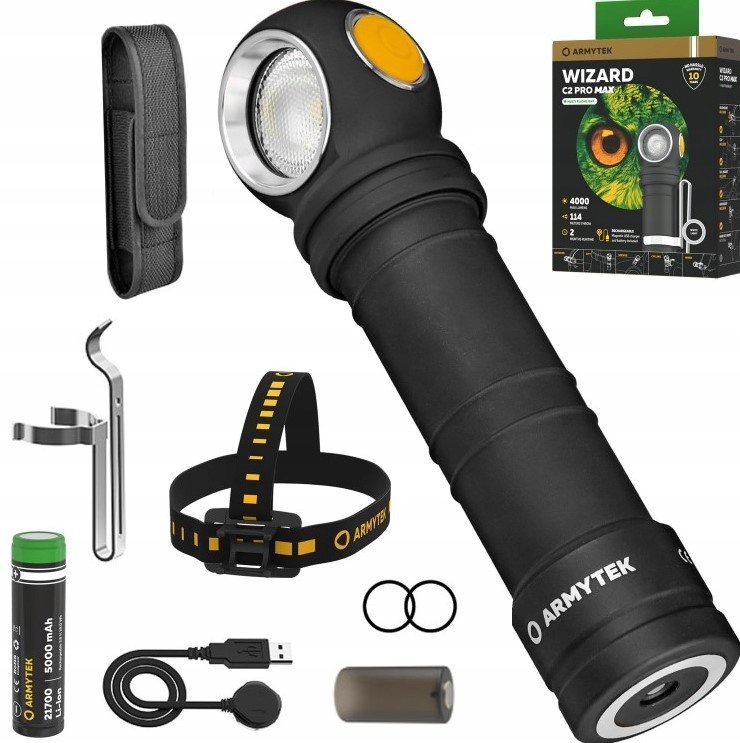 Latarka czołowa LED Armytek Wizard biała zimna C2 Pro Max