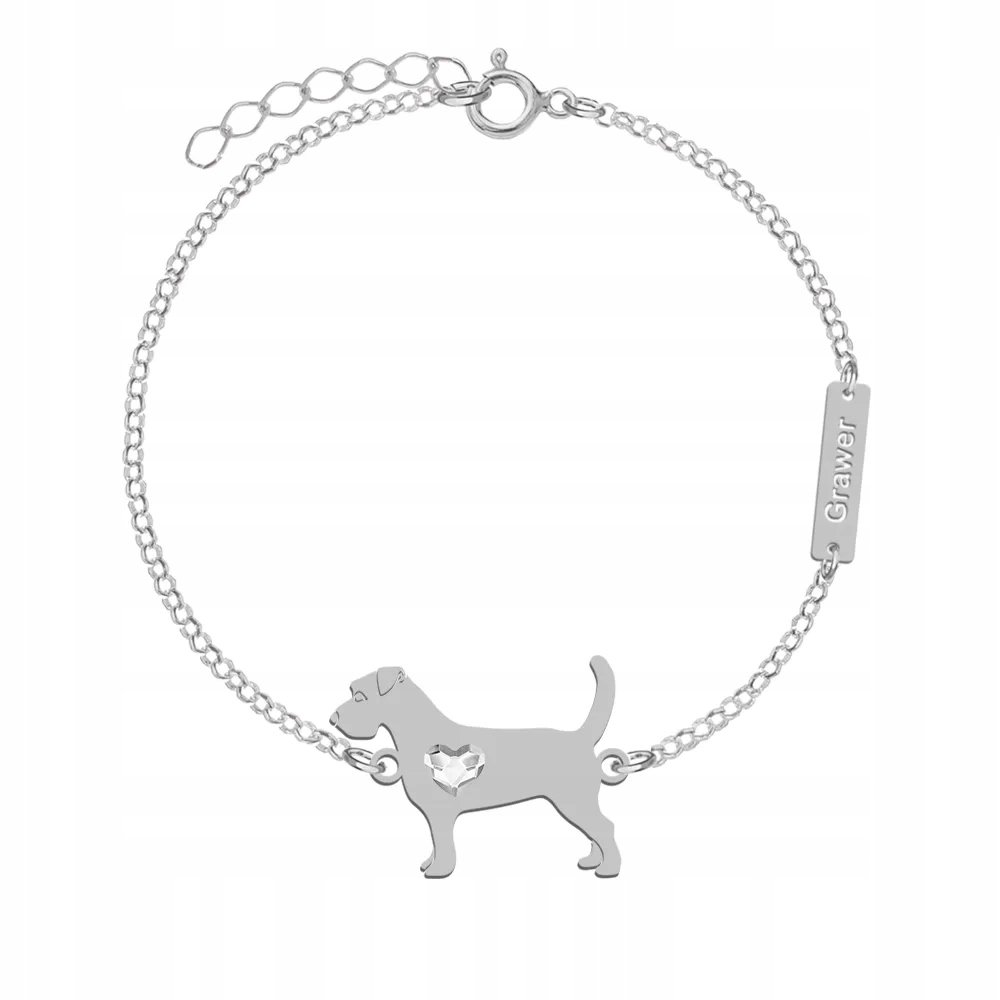 Bransoletka Srebrna z Jack Russell Terrier Szorstkowłosy 925 Kobieta GRAWER