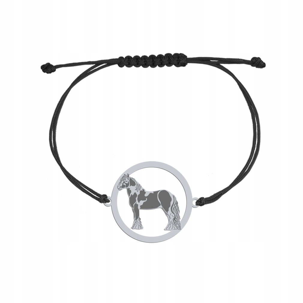 Bransoletka Srebrna Tinker Horse 925 sznurek Prezent Biżuteria GRAWER