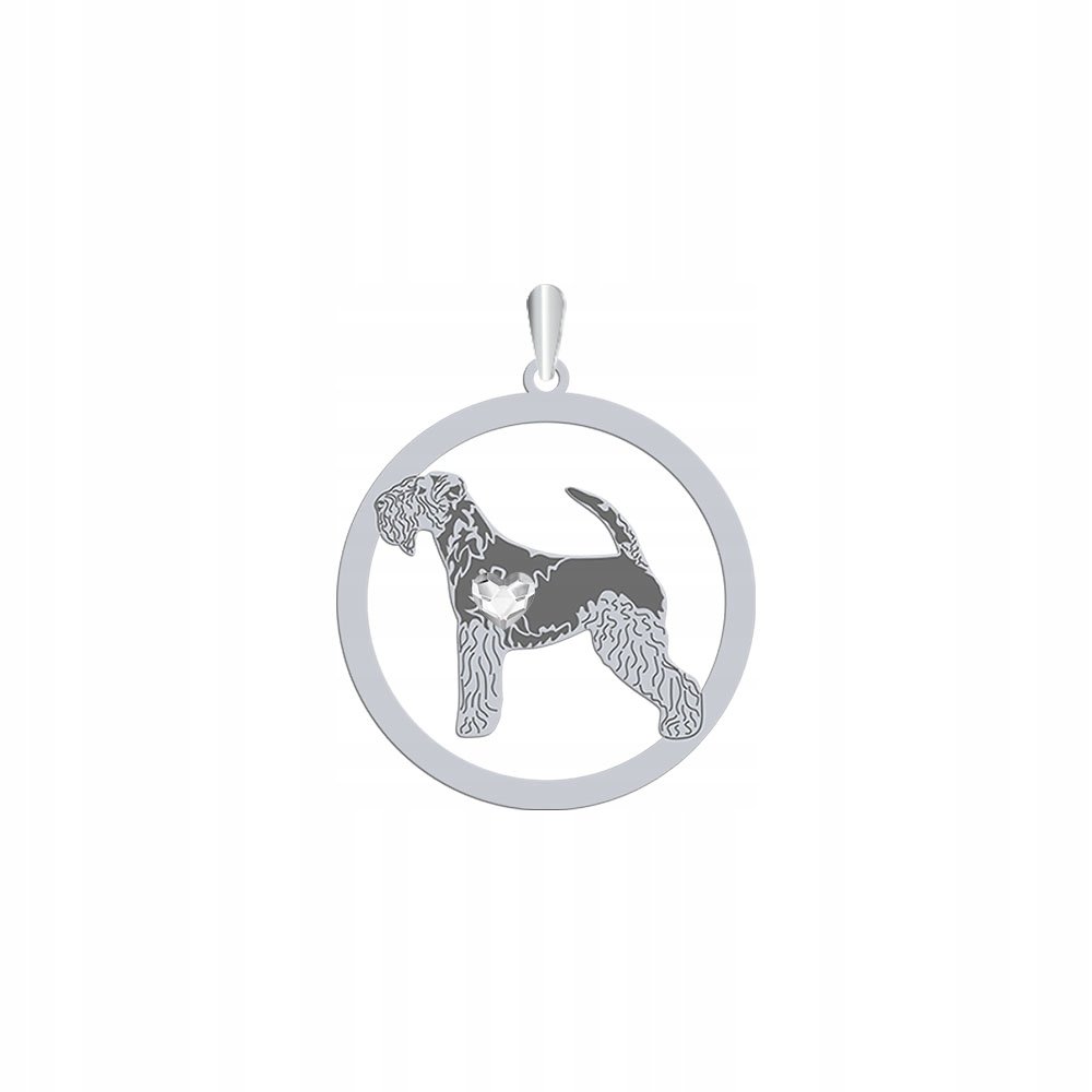 Zawieszka Srebrna z psem Lakeland Terrier 925 Biżuteria Prezent GRAWER