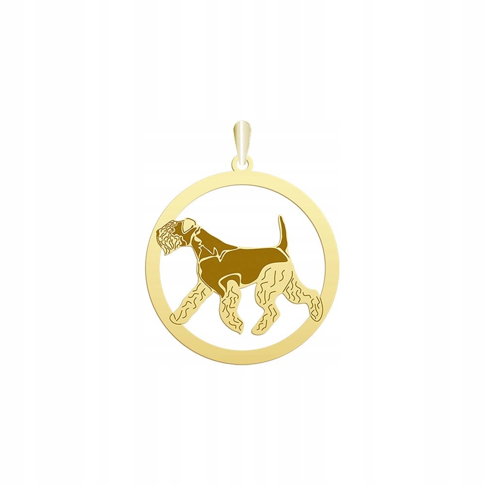 Zawieszka Złota z psem Lakeland Terrier 925 Prezent Biżuteria GRAWER
