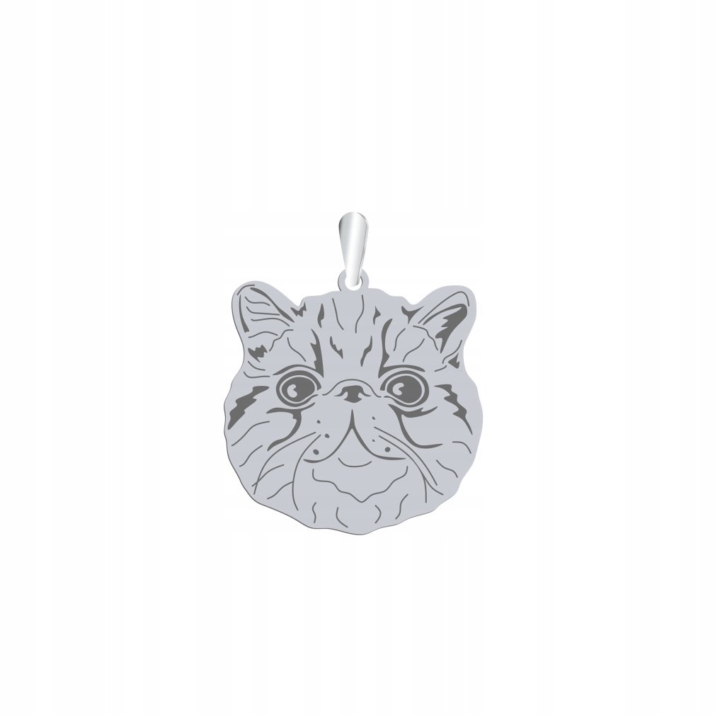 Zawieszka Srebrna Kot Egzotyczny 925 Biżuteria Kobieta GRAWER