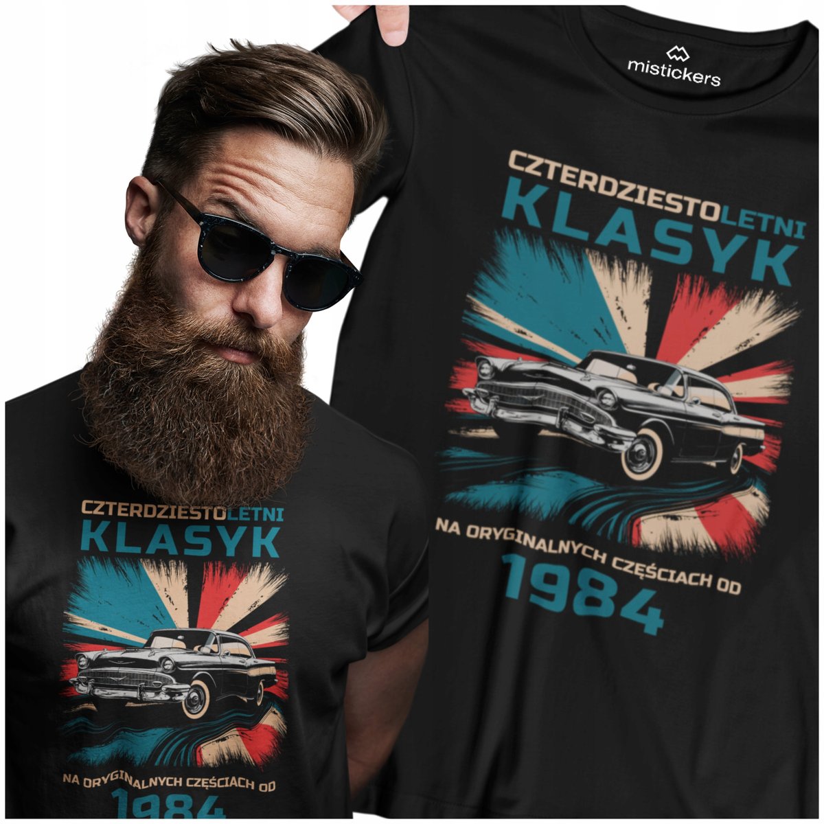 KOSZULKA NA 40 URODZINY CZTERDZIESTKĘ MĘSKA DLA FACETA MĘŻCZYZNY T-SHIRT