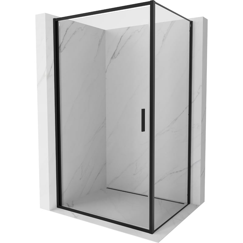 Mexen Exo kabina prysznicowa uchylna 95 x 80 cm, transparent, czarna - 817-095-080-70-00