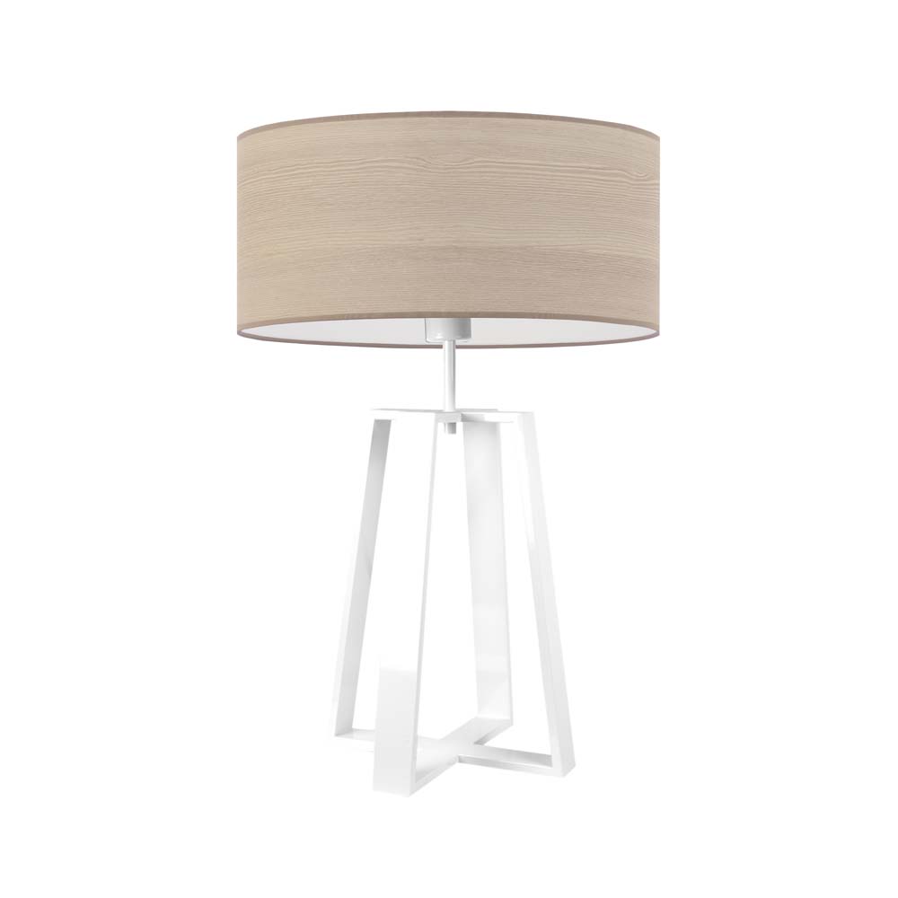 Skandynawska lampa stołowa do salonu THOR ECO w klasycznej bieli