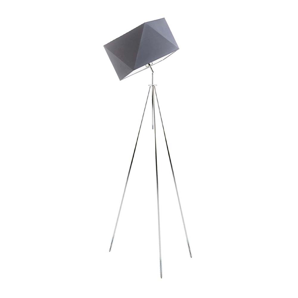 Lampa podłogowa tripod do sypialni HAVANA w klasycznej szarości