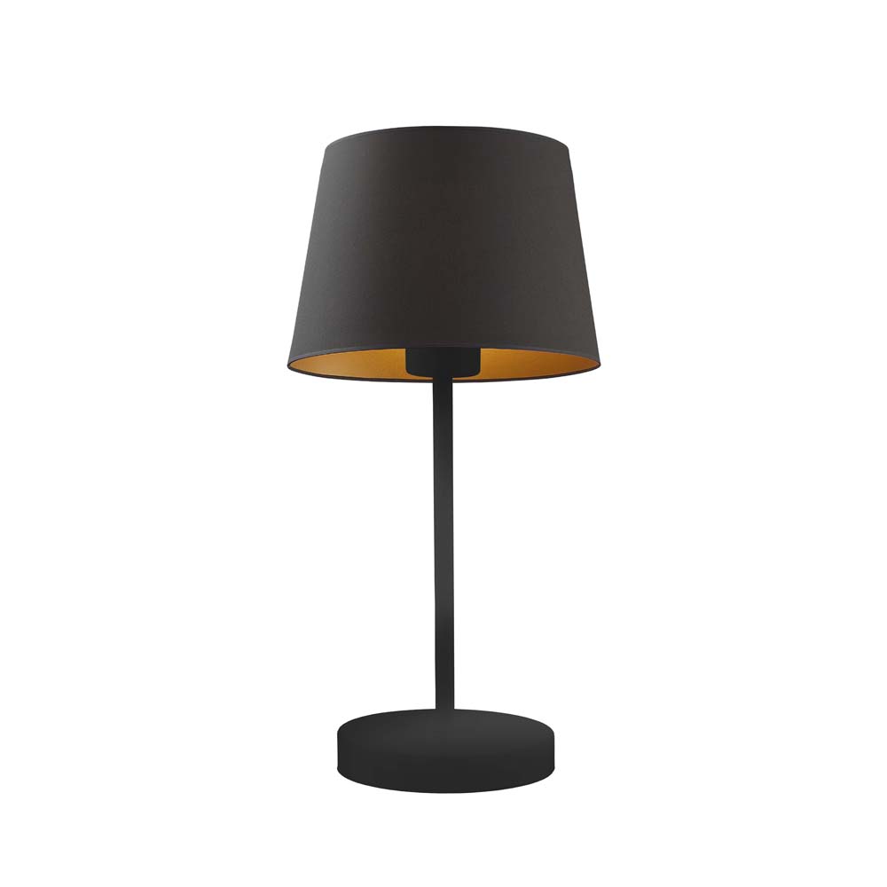 Czarna lampka nocna do sypialni SIENA GOLD