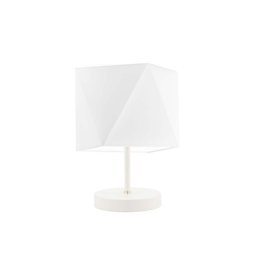 Biała lampka nocna z abażurem PASADENA