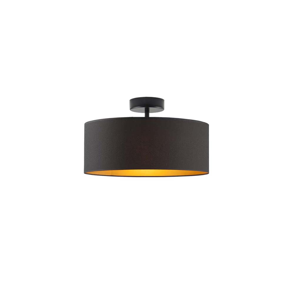 Czarna lampa sufitowa glamour do salonu WENECJA GOLD fi - 30 cm