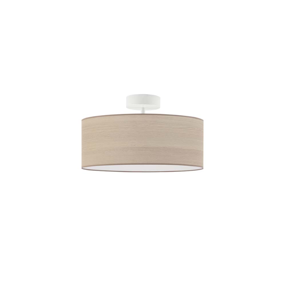 Nowoczesny plafon sufitowy do kuchni WENECJA ECO fi - 30 cm z designerskim abażurem w kolorze bielonego dębu