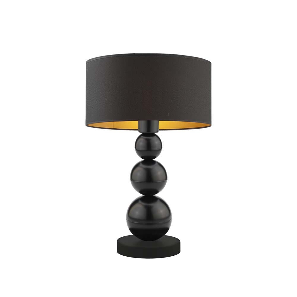 Czarna lampa stołowa do salonu HONOLULU GOLD
