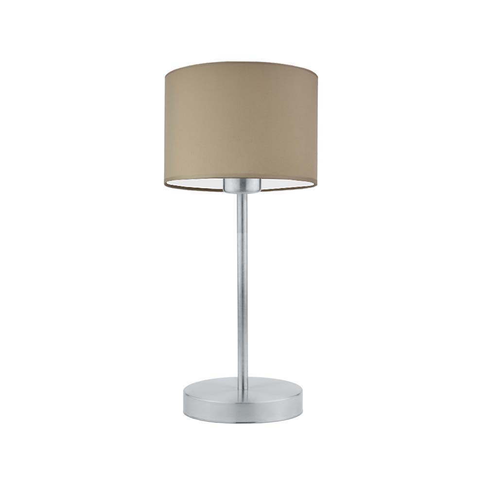 Lampka nocna LED do sypialni NICEA z beżowym abażurem