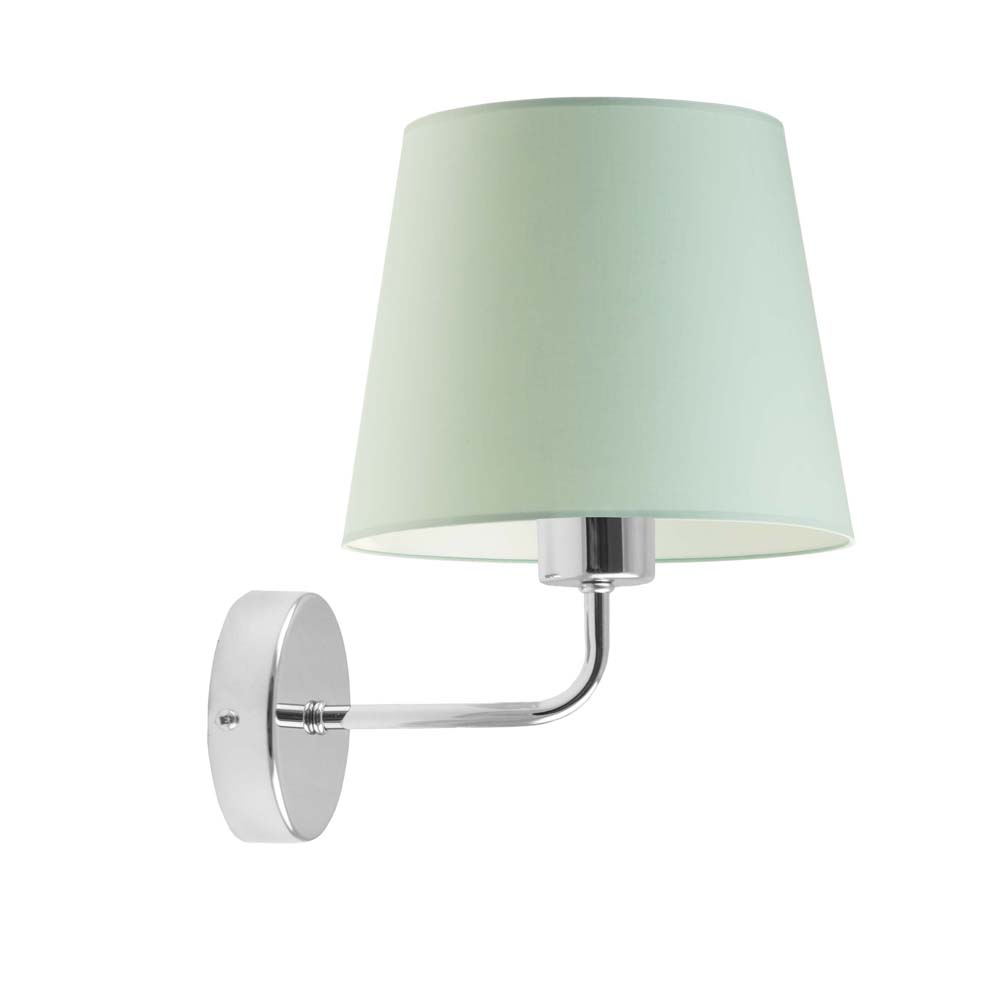 Designerska lampa na ścianę dla dzieci RIMINI z miętowym abażurem