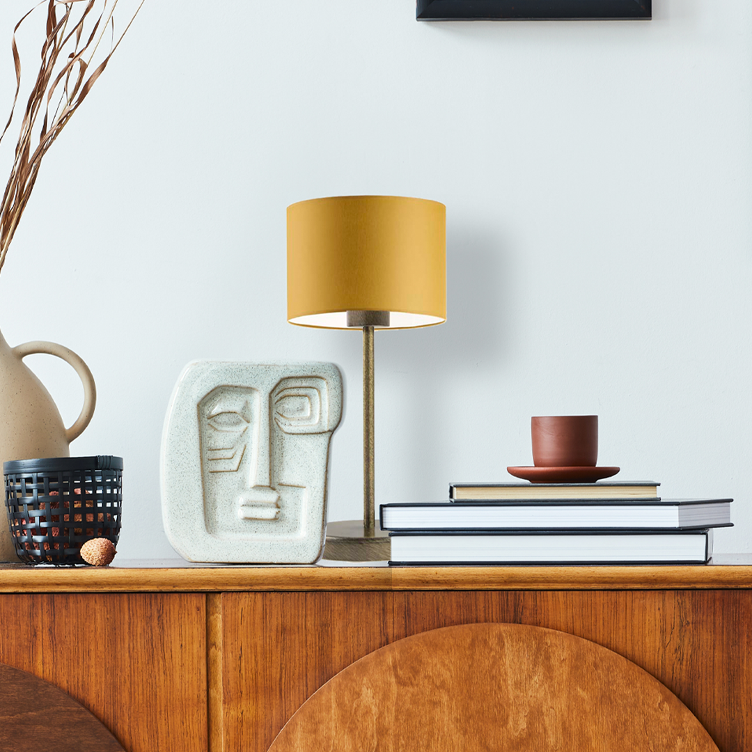 Lampa stołowa nocna LED musztardowa LED NICEA