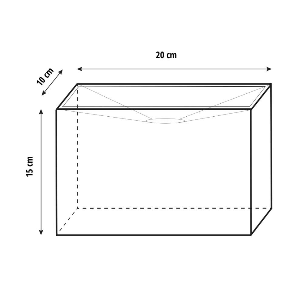 Abażur PROSTOKĄT 20 x 15 x 10