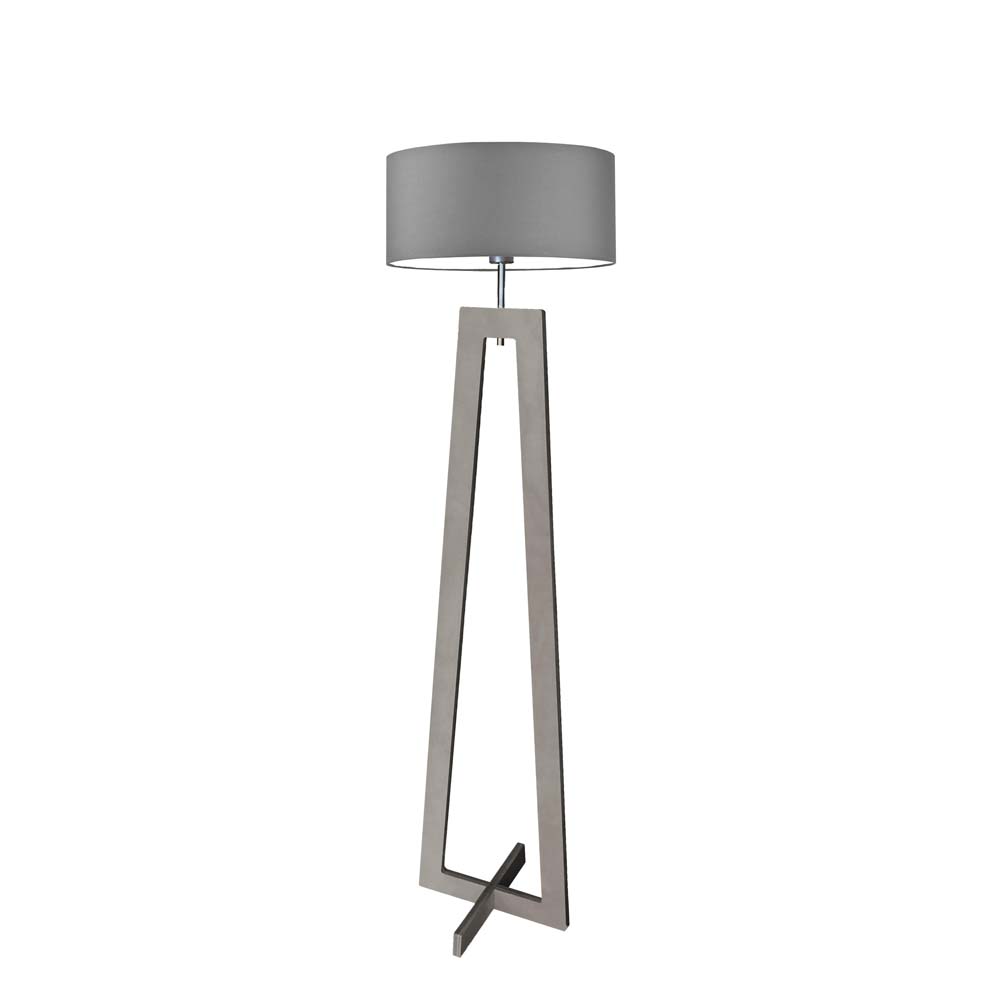 Skandynawska lampa podłogowa w kolorze szarym BALI