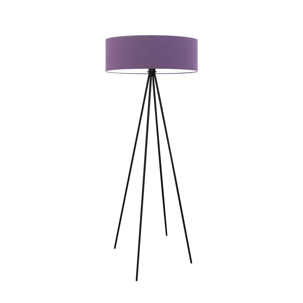 Duża lampa stojąca z fioletowym kloszem IBIZA