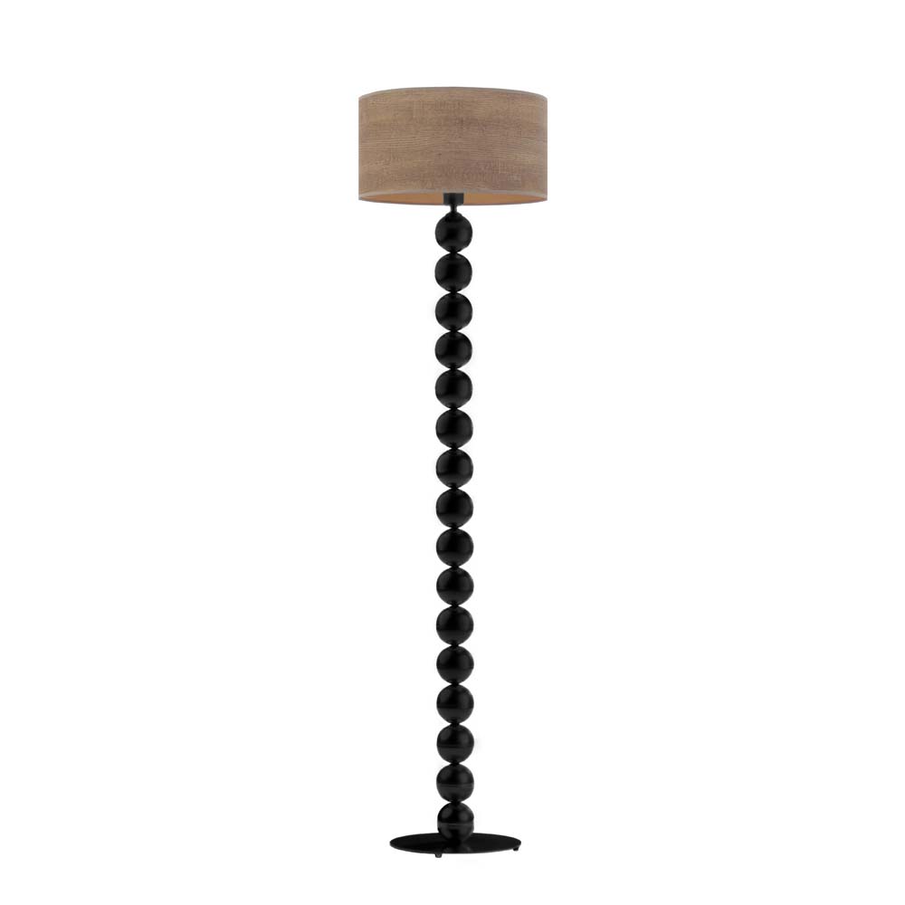 Czarna lampa stojąca w stylu glamour GIZA ECO