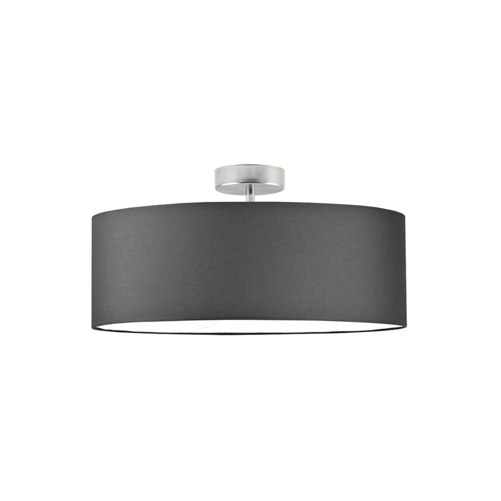 Ciemnoszara lampa sufitowa do sypialni WENECJA fi - 50 cm - kolor grafitowy