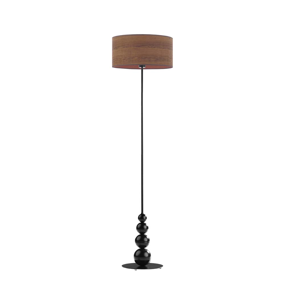 Designerska lampa stojąca ROMA ECO z czarnymi kulami