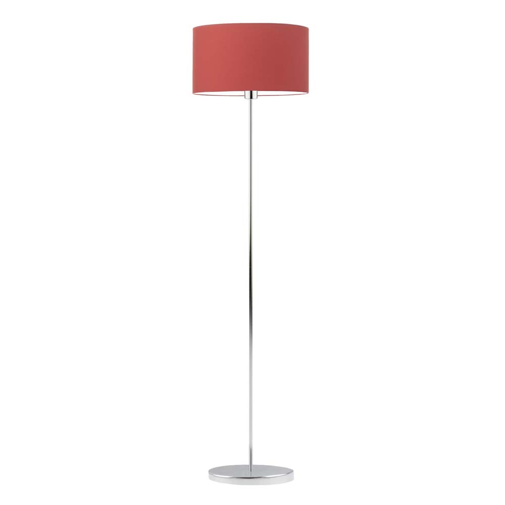 Nowoczesna lampa podłogowa z czerwonym abażurem WERONA