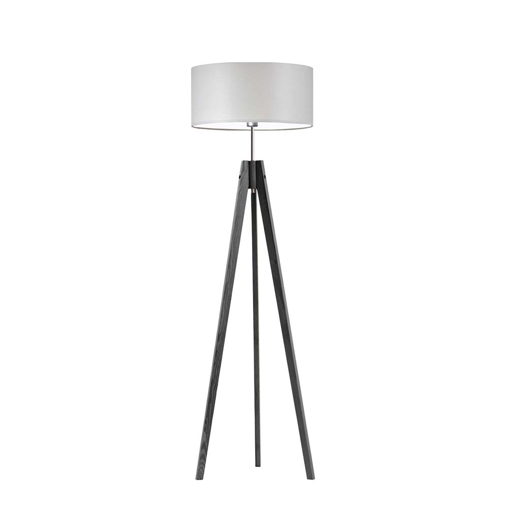 Drewniana lampa podłogowa w stylu skandynawskim HAITI