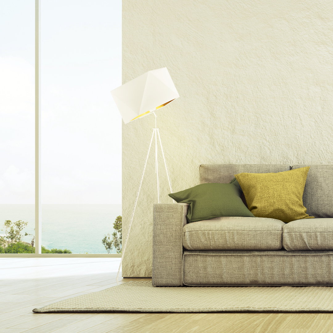 Designerska lampa podłogowa na trójnogu HAVANA GOLD