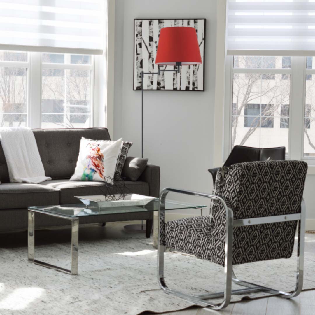 Eklektyczna lampa podłogowa do salonu ASTI na wysięgniku