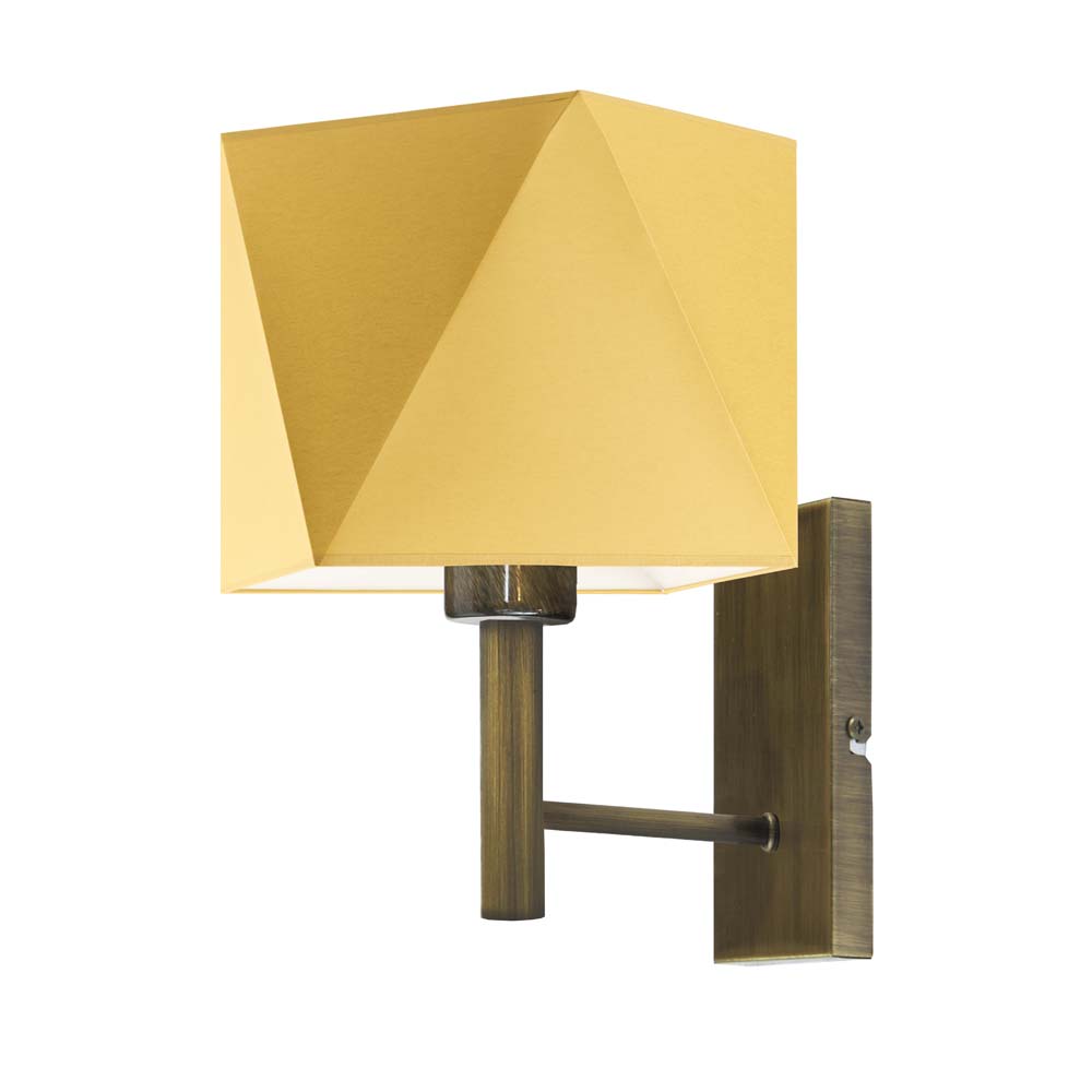 Nowoczesny kinkiet do salonu MEDAN na złotej nóżce