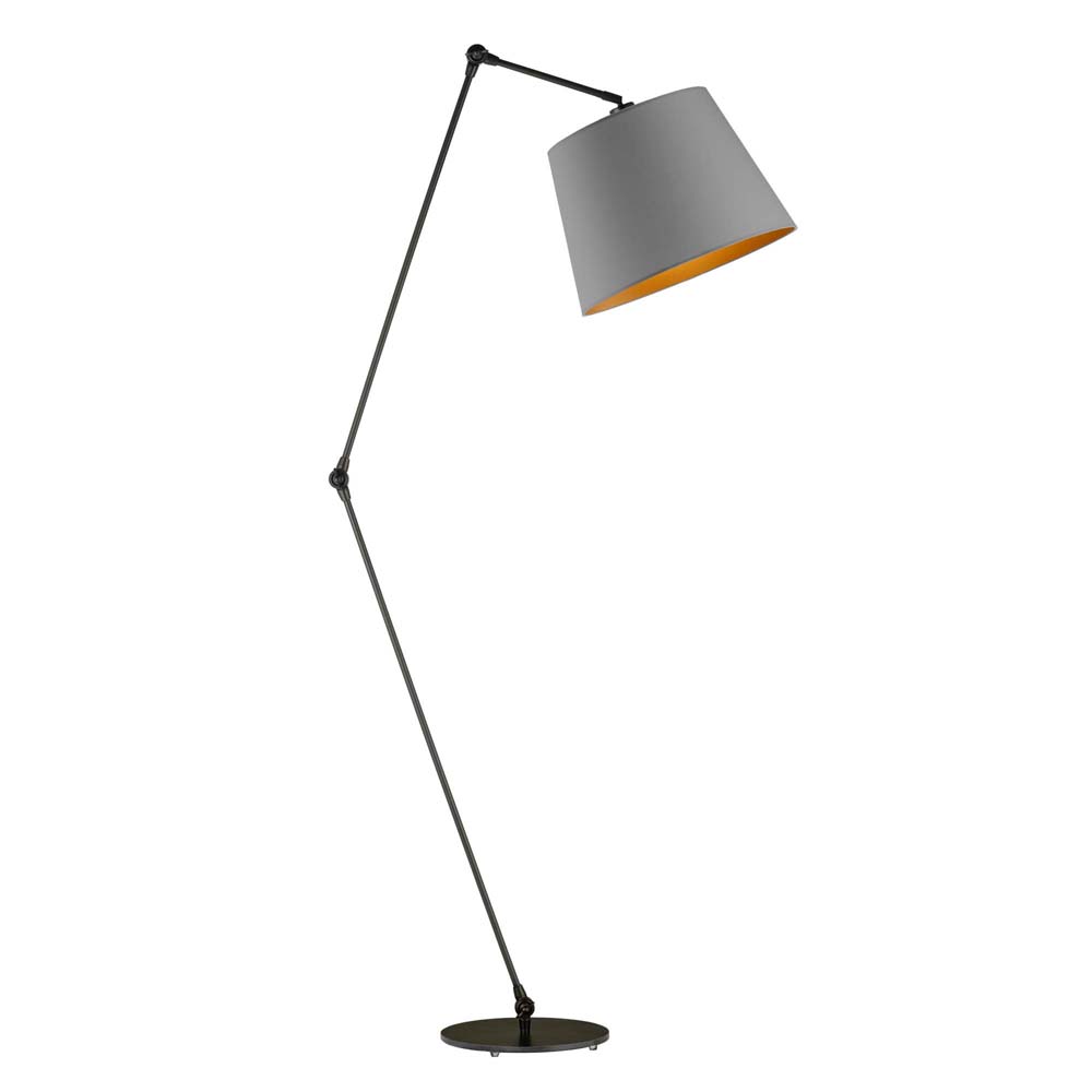 Skandynawska lampa podłogowa regulowana MANILA GOLD