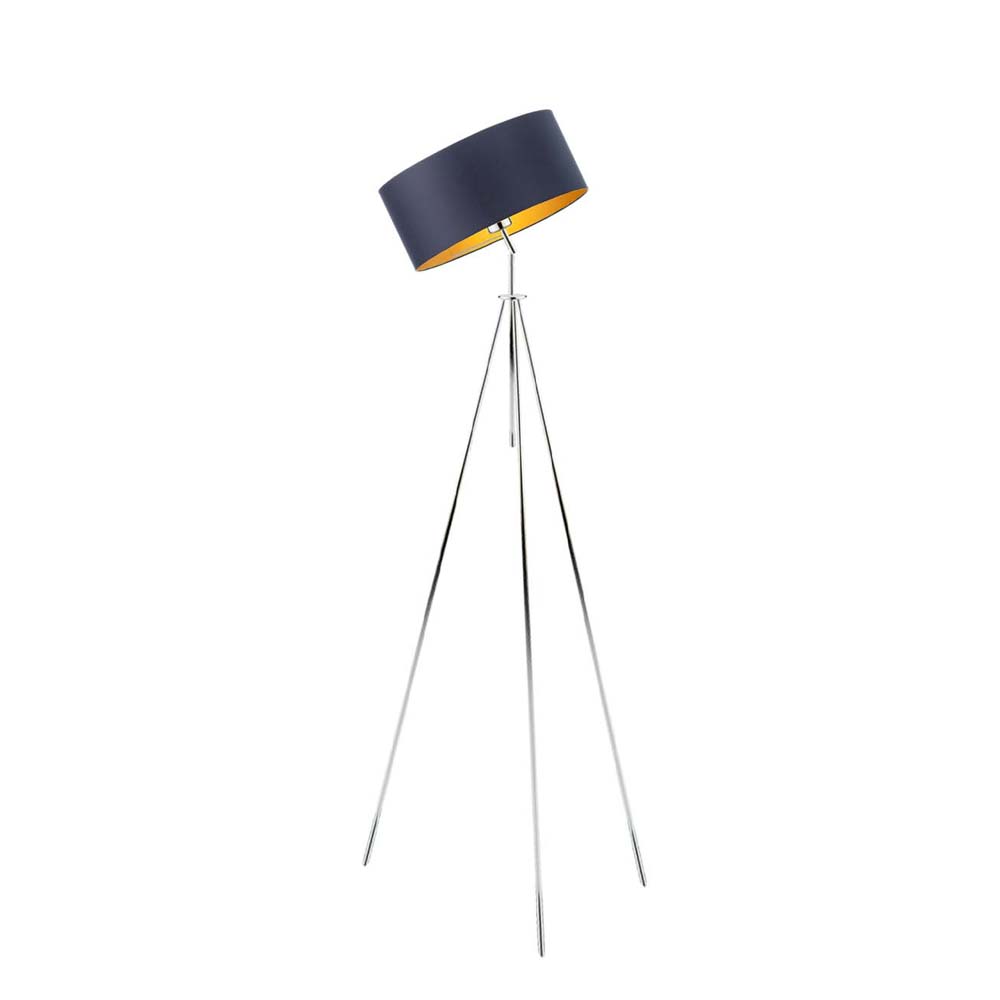 Lampa stojąca do salonu na trójnogu MALMO GOLD