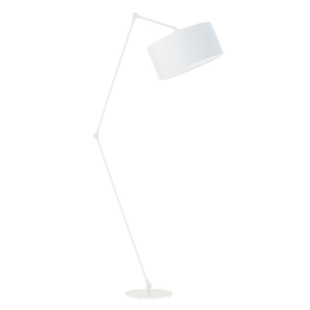 Biała lampa podłogowa z regulacją kąta padania światła BARI