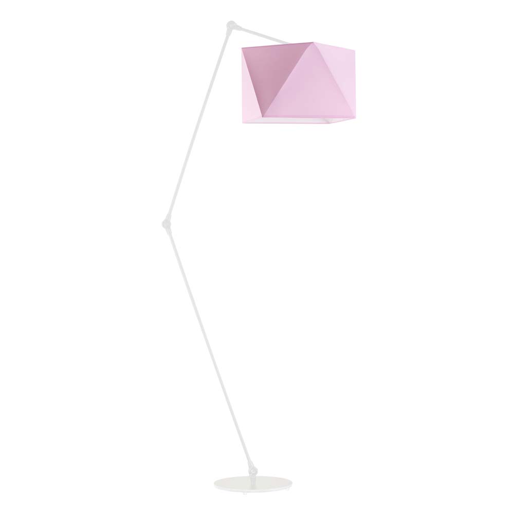 Regulowana lampa stojąca do czytania OSAKA z różowym abażurem