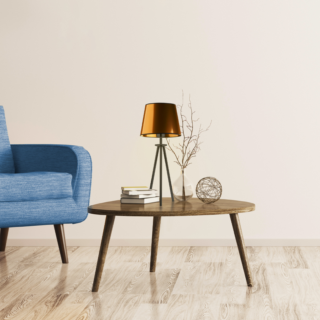 Czarno-miedziana lampa stołowa w stylu loftowym BERGEN MIRROR