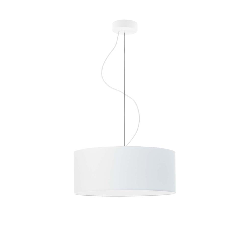 Biała lampa wisząca do sypialni HAJFA fi - 40 cm - kolor biały