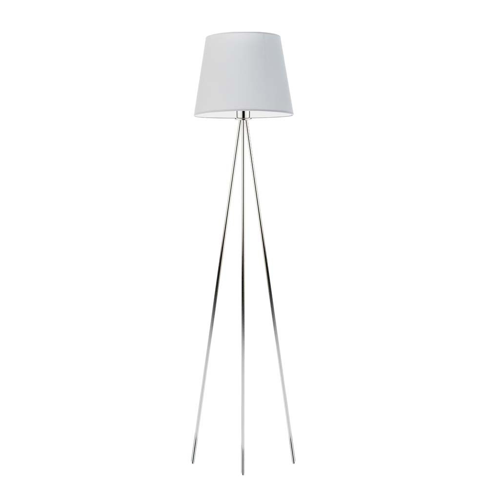 Metalowa lampa podłogowa z abażurem RENO w stylu skandynawskim
