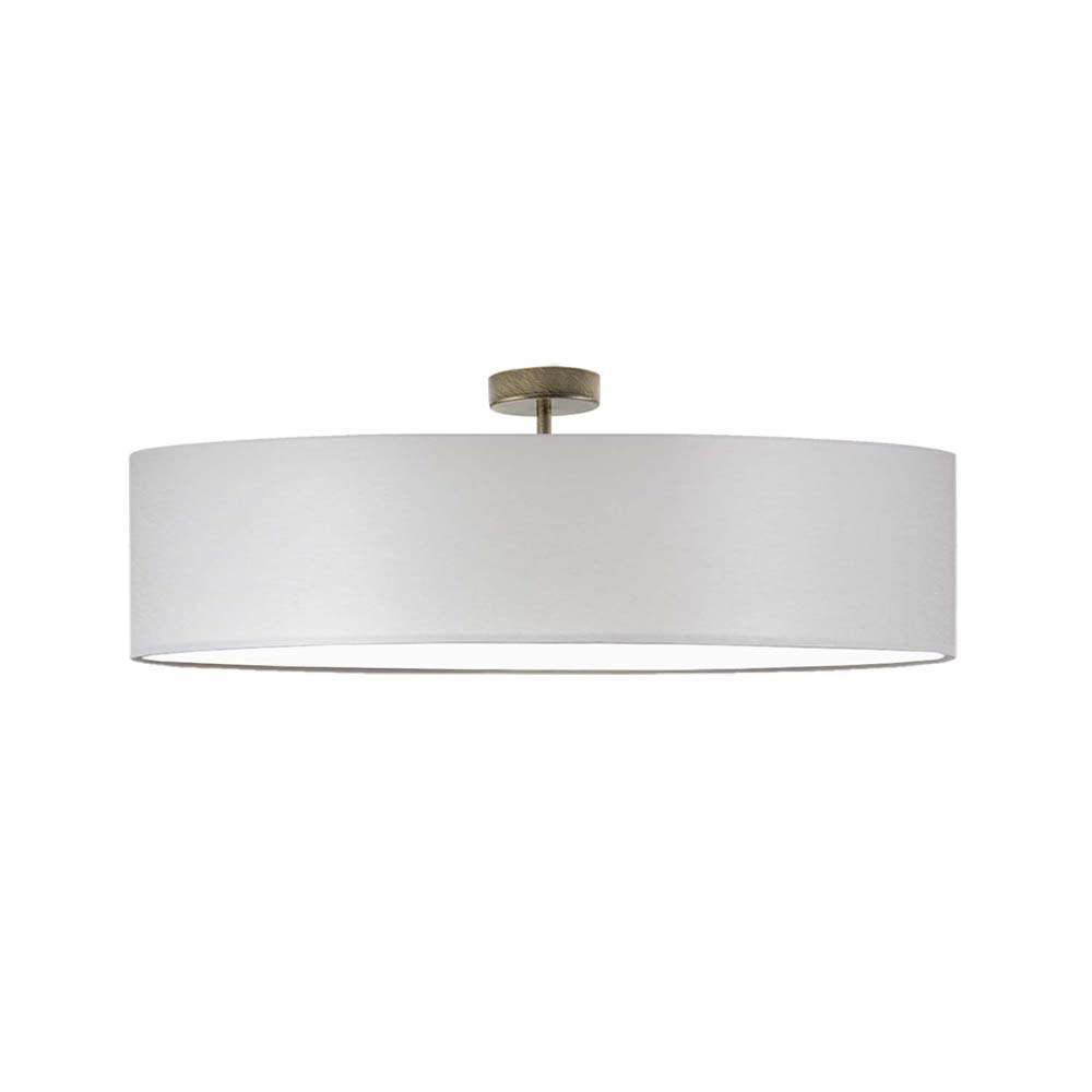 Okrągła lampa sufitowa LED do sypialni GRENADA fi - 80 cm - kolor jasny szary