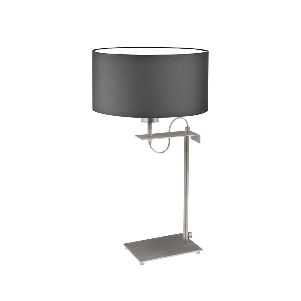 Skandynawska lampa biurkowa z szarym kloszem ALASKA