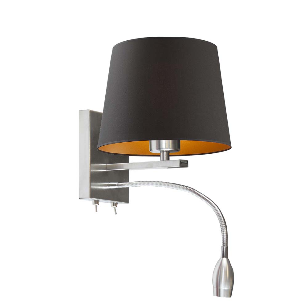 Minimalistyczny kinkiet z włącznikiem BOSTON GOLD