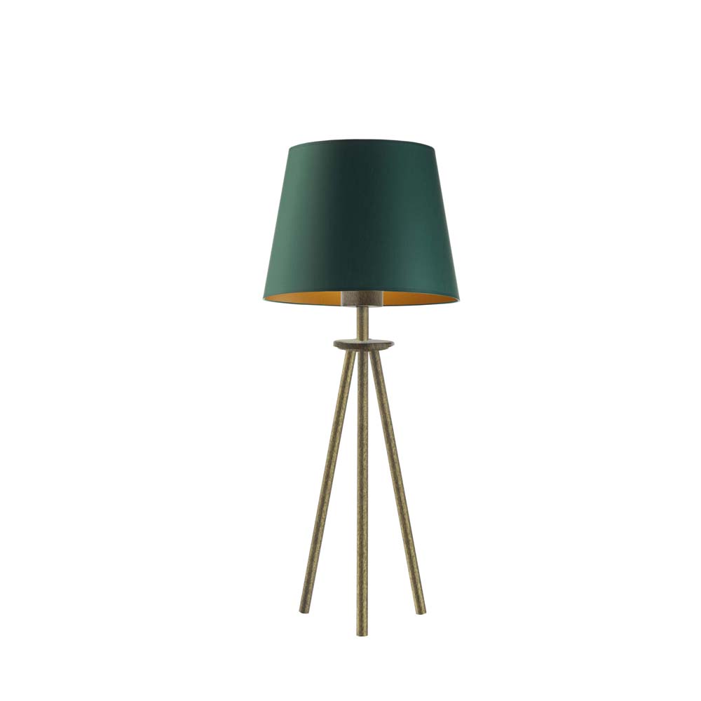 Abażurowa lampka nocna w stylu glamour BERGEN GOLD
