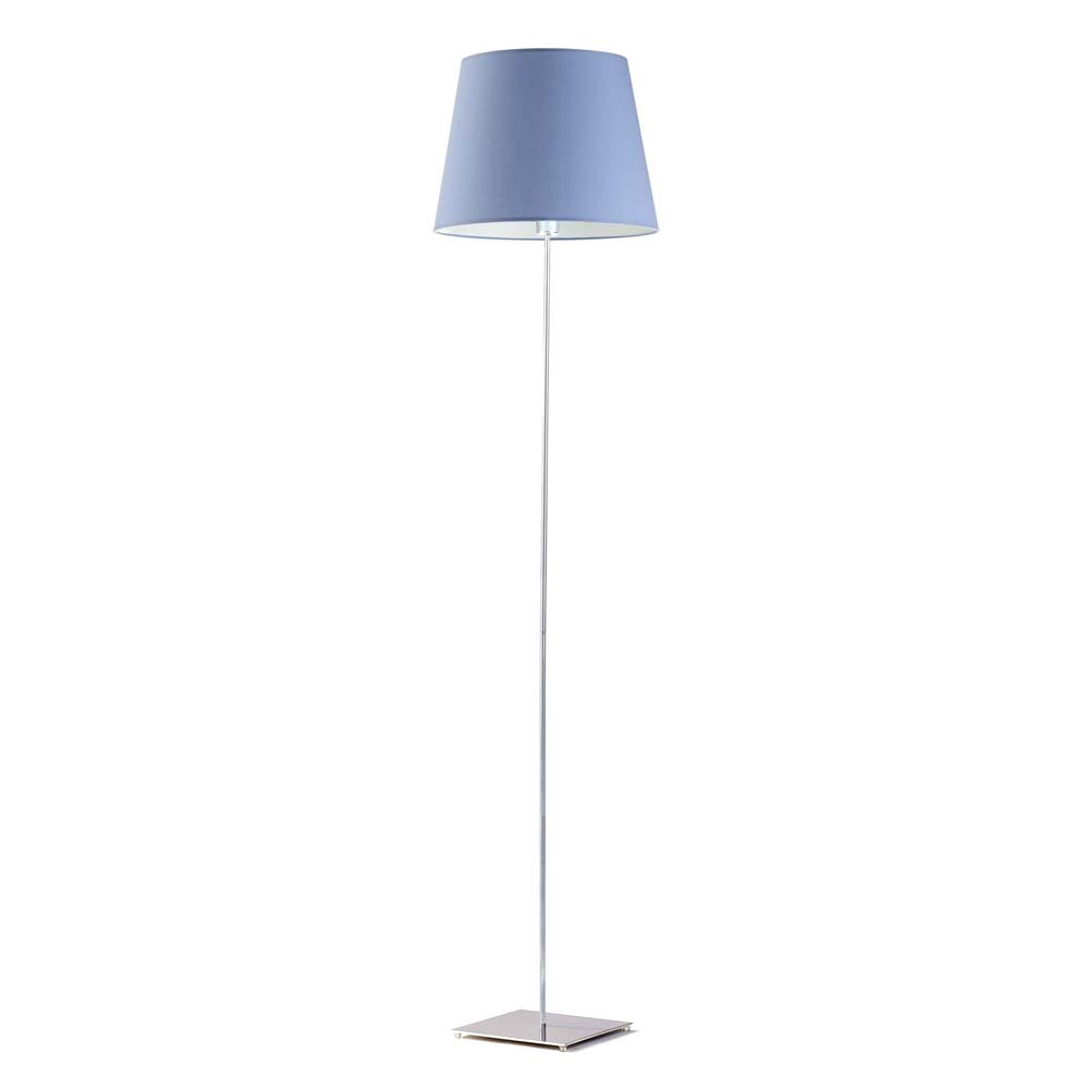 Nowoczesna lampa podłogowa dla dzieci PALERMO z niebieskim kloszem