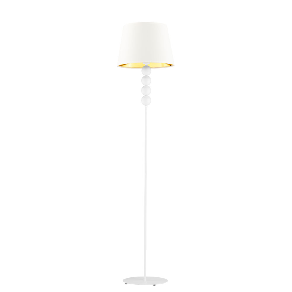 Lampa stojąca białe kule SEUL GOLD