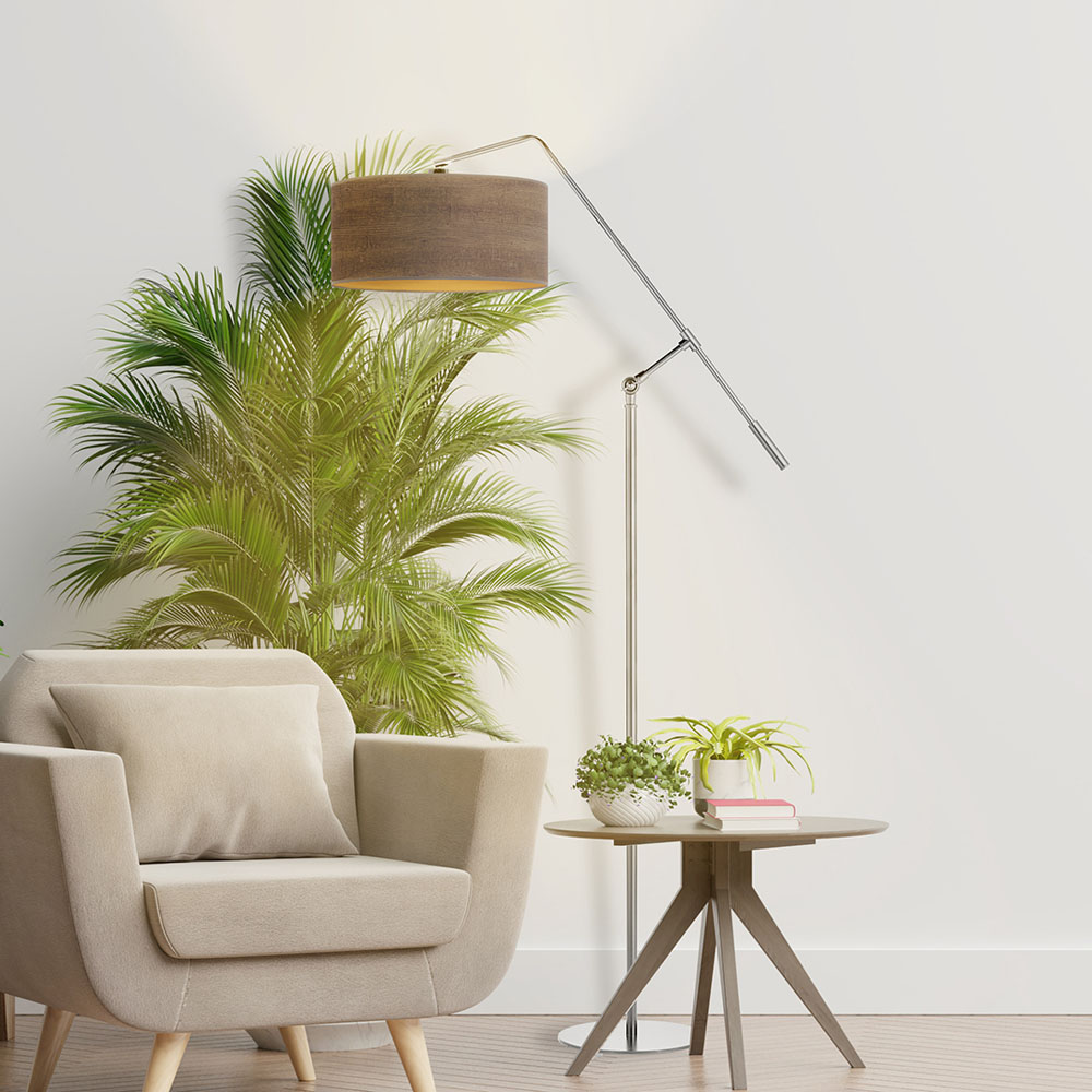 Eklektyczna lampa stojąca na wysięgniku ruchomym LIBERIA ECO