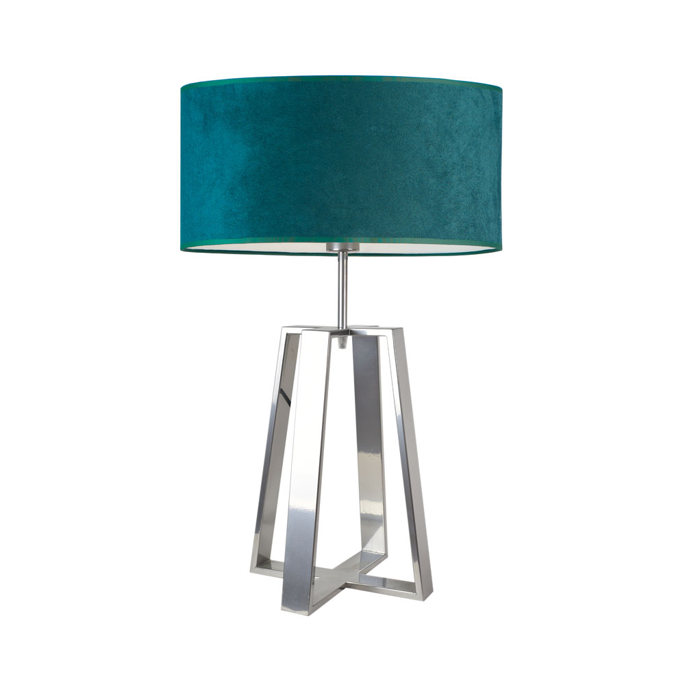 Srebrna lampa stołowa na czworonogu THOR VELUR