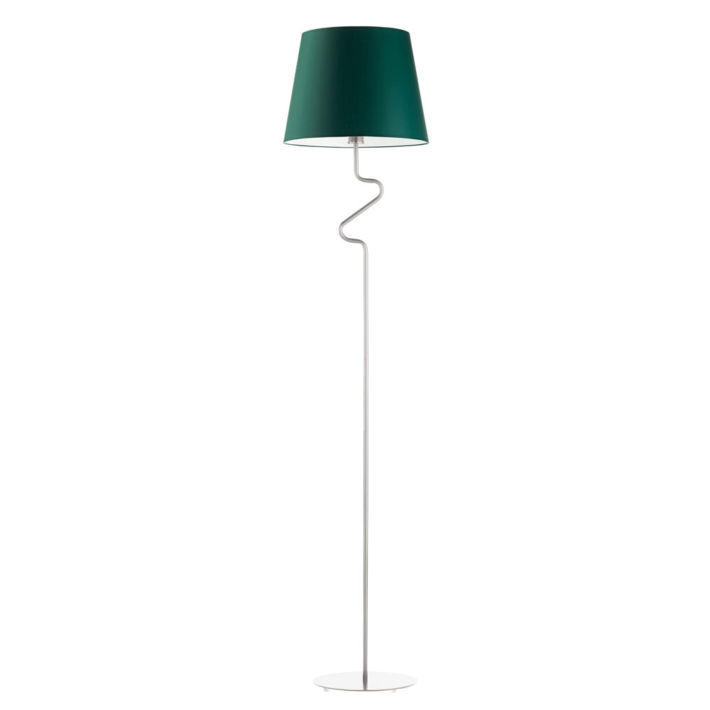 Zielona lampa podłogowa w stylu urban jungle FOGO