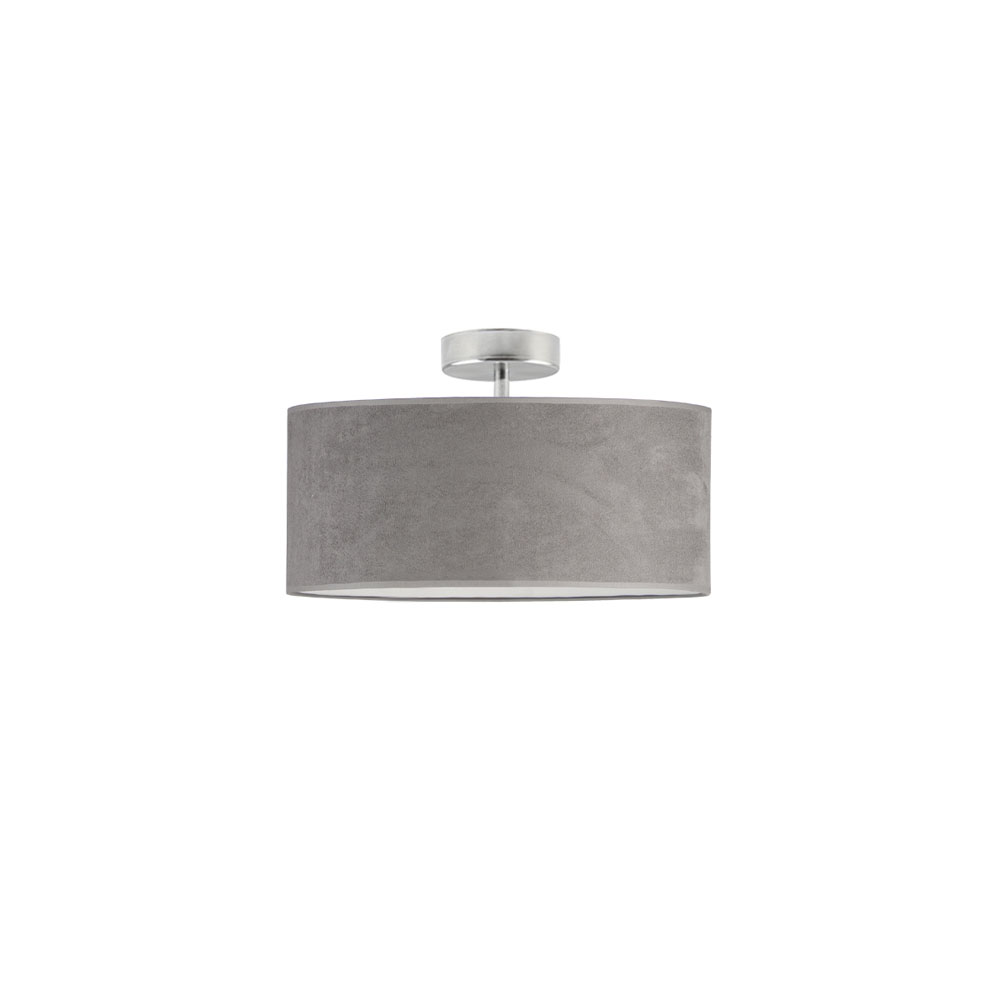 Plafon skandynawski w kolorze szarym WENECJA VELUR fi - 30 cm kolor szary