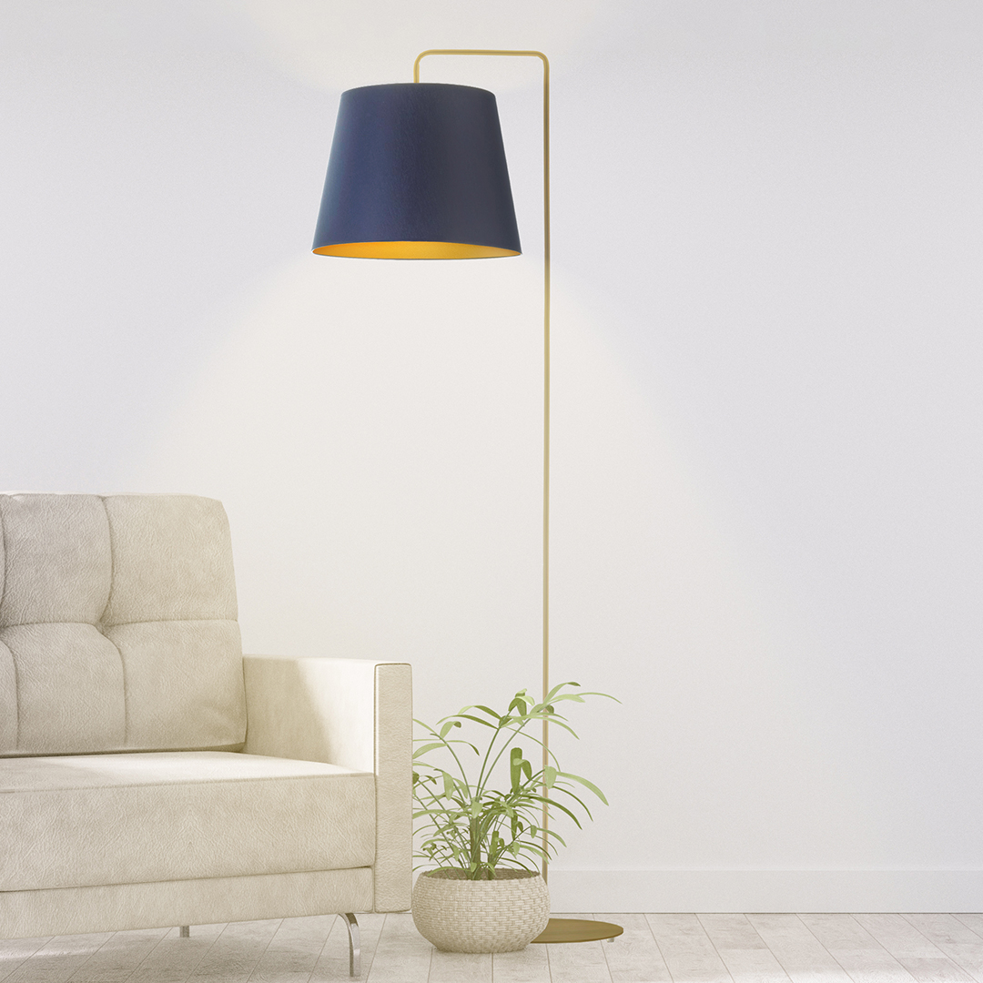 Nowoczesna lampa podłogowa do salonu RIJAD GOLD